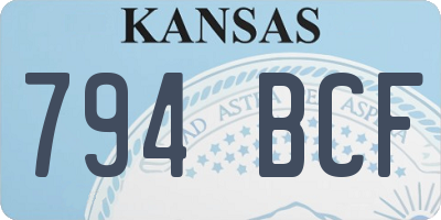 KS license plate 794BCF