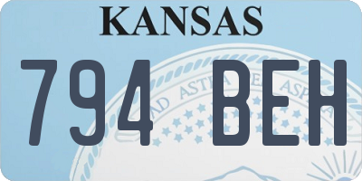 KS license plate 794BEH