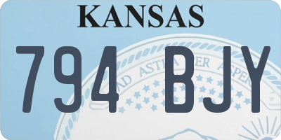 KS license plate 794BJY