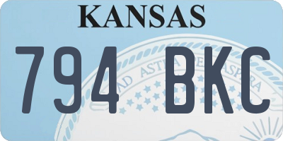 KS license plate 794BKC