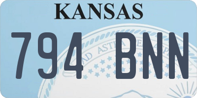 KS license plate 794BNN