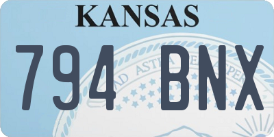 KS license plate 794BNX