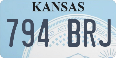 KS license plate 794BRJ