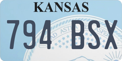 KS license plate 794BSX