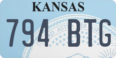 KS license plate 794BTG