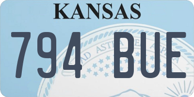 KS license plate 794BUE