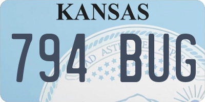 KS license plate 794BUG