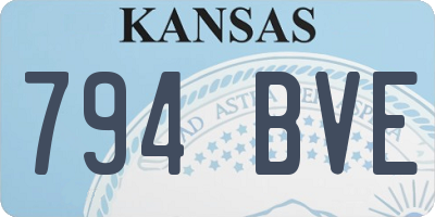 KS license plate 794BVE