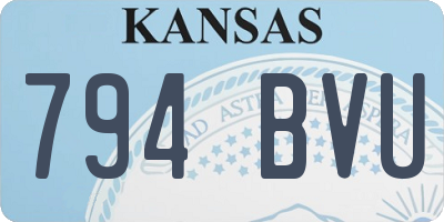 KS license plate 794BVU