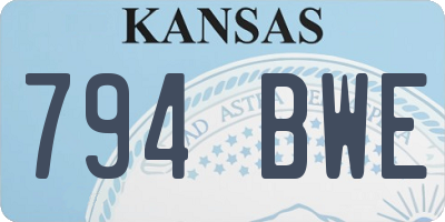 KS license plate 794BWE