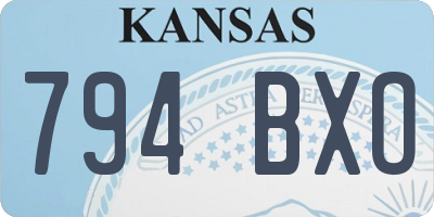 KS license plate 794BXO