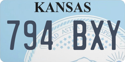 KS license plate 794BXY