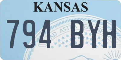 KS license plate 794BYH