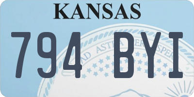KS license plate 794BYI