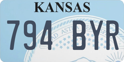 KS license plate 794BYR