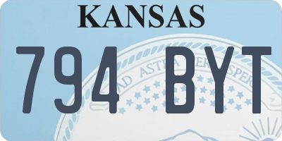 KS license plate 794BYT