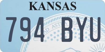 KS license plate 794BYU