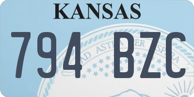 KS license plate 794BZC