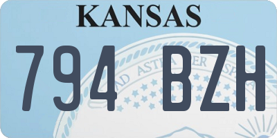 KS license plate 794BZH