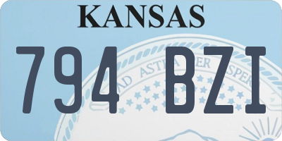 KS license plate 794BZI