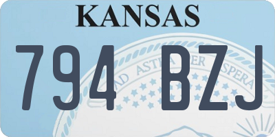 KS license plate 794BZJ