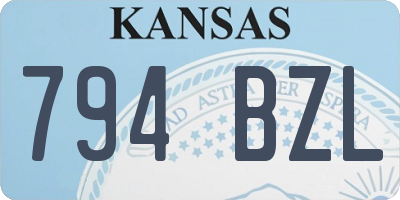 KS license plate 794BZL