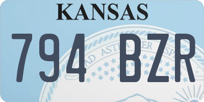 KS license plate 794BZR
