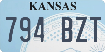 KS license plate 794BZT