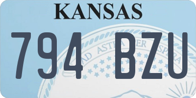 KS license plate 794BZU