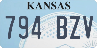KS license plate 794BZV