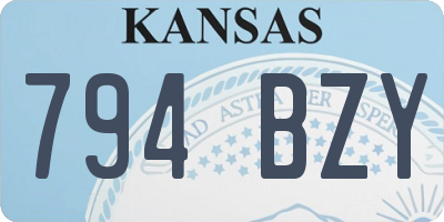 KS license plate 794BZY