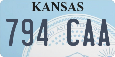 KS license plate 794CAA