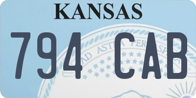 KS license plate 794CAB