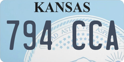 KS license plate 794CCA