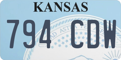 KS license plate 794CDW