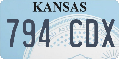 KS license plate 794CDX