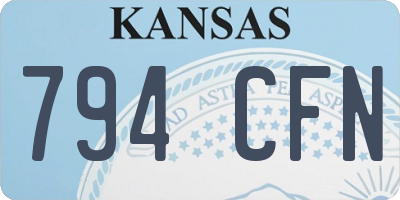 KS license plate 794CFN