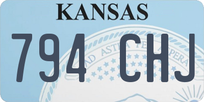 KS license plate 794CHJ
