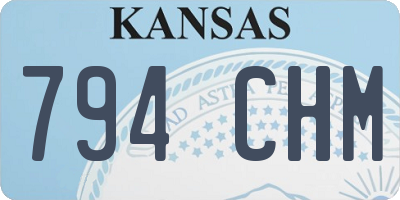 KS license plate 794CHM