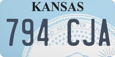 KS license plate 794CJA