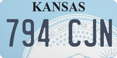 KS license plate 794CJN