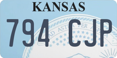 KS license plate 794CJP