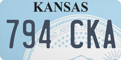 KS license plate 794CKA