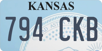 KS license plate 794CKB
