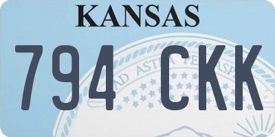 KS license plate 794CKK