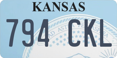 KS license plate 794CKL