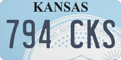 KS license plate 794CKS