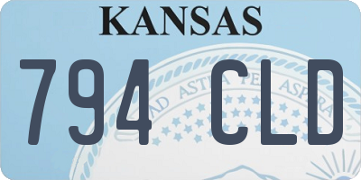 KS license plate 794CLD