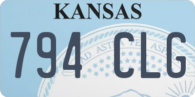 KS license plate 794CLG
