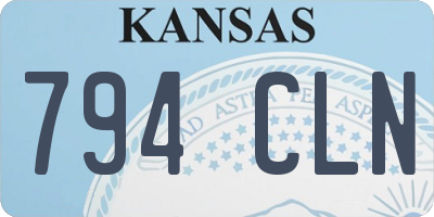KS license plate 794CLN